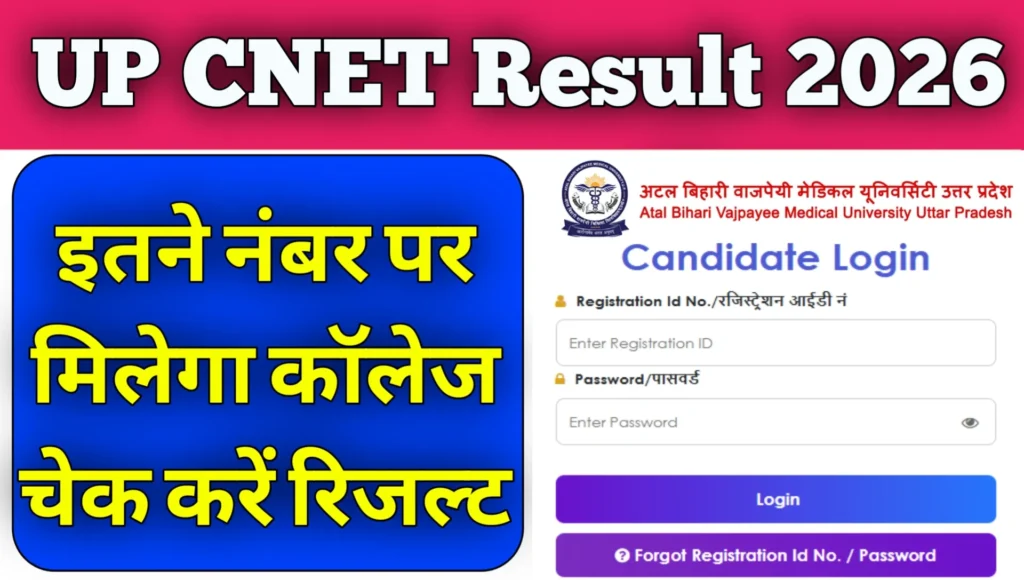 UP CNET Result 2026
